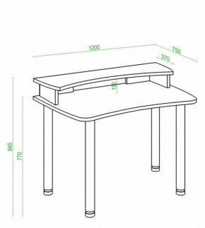 Стол компьютерный Домино Лайт СКЛ-Софт120МО+НКИЛ120 в Озерске - ozersk.mebel24.online | фото 2