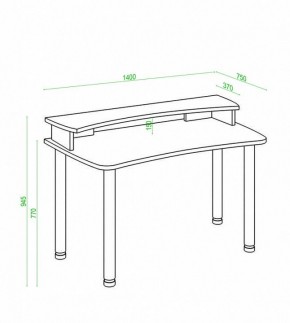 Стол компьютерный Домино Лайт СКЛ-Софт140МО+НКИЛ140 в Озерске - ozersk.mebel24.online | фото 4