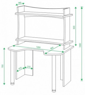 Стол компьютерный Домино lite СКЛ-Игр120 в Озерске - ozersk.mebel24.online | фото 2