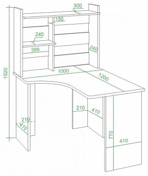 Стол компьютерный Домино Lite СКЛ-Угл120+НКЛ-100 в Озерске - ozersk.mebel24.online | фото 2