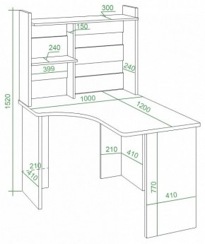 Стол компьютерный Домино Lite СКЛ-Угл120+НКЛ-100 в Озерске - ozersk.mebel24.online | фото 3
