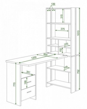 Стол компьютерный Домино Lite СТЛ-ОВ+С120Прям+ТЯЛ в Озерске - ozersk.mebel24.online | фото 2