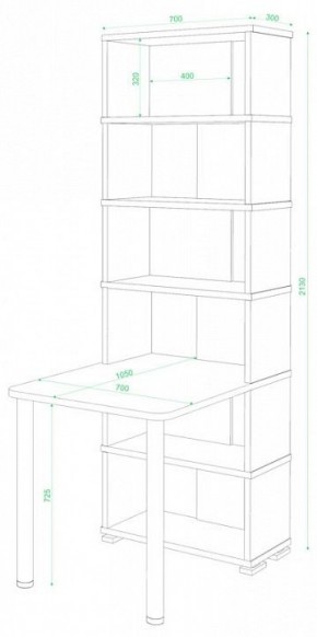 Стол компьютерный Домино СБ-10М/6 в Озерске - ozersk.mebel24.online | фото 2