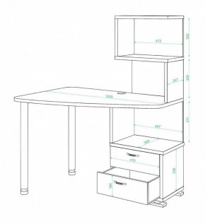 Стол компьютерный Домино СКМ-60 в Озерске - ozersk.mebel24.online | фото 2