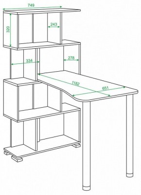 Стол компьютерный Домино СЛ-5-4СТ-2 в Озерске - ozersk.mebel24.online | фото 2