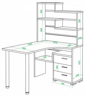 Стол компьютерный Домино СР-132-140 в Озерске - ozersk.mebel24.online | фото 2