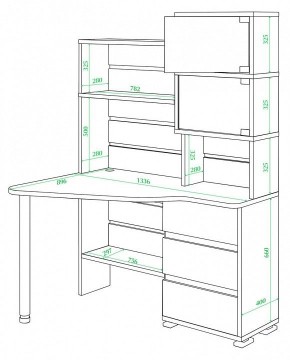 Стол компьютерный Домино СР-322 в Озерске - ozersk.mebel24.online | фото 2