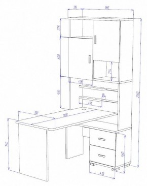 Стол компьютерный Домино СР-720/140 в Озерске - ozersk.mebel24.online | фото 2