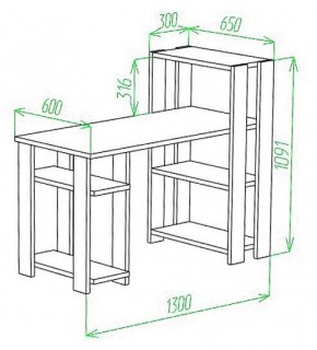 Стол компьютерный Slim СТН-110/130 в Озерске - ozersk.mebel24.online | фото 2