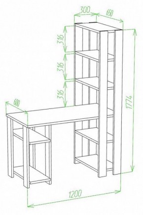 Стол компьютерный Slim СТН-180/120 в Озерске - ozersk.mebel24.online | фото 2