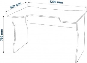 Стол компьютерный ВАРДИГ K1 120x82, антрацит/красный в Озерске - ozersk.mebel24.online | фото 3