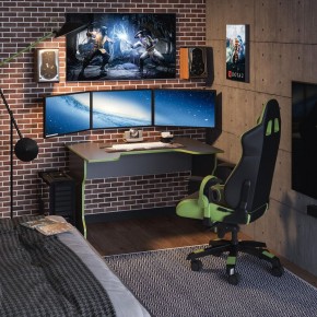 Стол компьютерный ВАРДИГ K1 120x82, антрацит/лайм в Озерске - ozersk.mebel24.online | фото 4