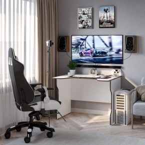 Стол компьютерный ВАРДИГ K2 100x82, белый/черный в Озерске - ozersk.mebel24.online | фото 4