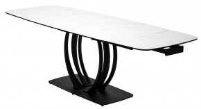 Стол MATERA 160 MARBLES KL-99 Белый мрамор матовый, итальянская керамика/ черный каркас, ®DISAUR в Озерске - ozersk.mebel24.online | фото 8