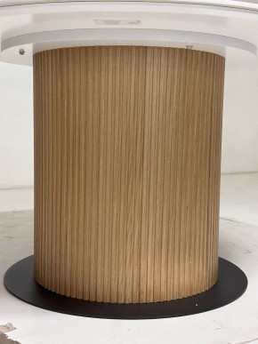 Стол MESA D120 цвет БЕЛЫЙ МРАМОР M326 / Каркас OAK, ®DISAUR в Озерске - ozersk.mebel24.online | фото 4