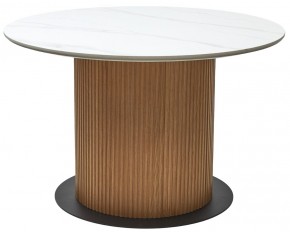 Стол MESA D120 цвет БЕЛЫЙ МРАМОР M326 / Каркас OAK, ®DISAUR в Озерске - ozersk.mebel24.online | фото 9