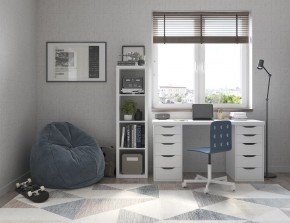 Стол письменный Ингар белый, 140x75, с двумя тумбами в Озерске - ozersk.mebel24.online | фото 2