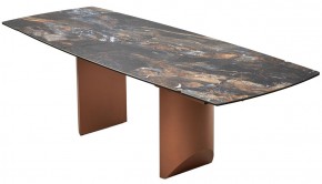 Стол ПУАНТО 200 TITANIUM LAWA NERO, керамика / МЕДЬ каркас М-City в Озерске - ozersk.mebel24.online | фото 13
