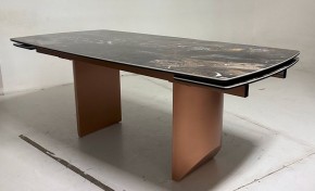 Стол ПУАНТО 200 TITANIUM LAWA NERO, керамика / МЕДЬ каркас М-City в Озерске - ozersk.mebel24.online | фото 3