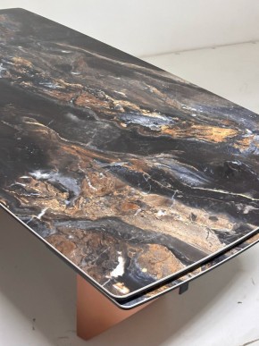 Стол ПУАНТО 200 TITANIUM LAWA NERO, керамика / МЕДЬ каркас М-City в Озерске - ozersk.mebel24.online | фото 6