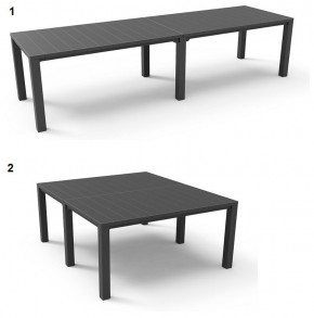 Стол раскладной Джули (Julie Double table 2 configurations) Графит в Озерске - ozersk.mebel24.online | фото