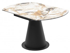 Стол TERAMO 135 GLOSS GRAND JADE SOLID CERAMIC, керамика, поворотн.механизм / Черный каркас, ®DISAUR в Озерске - ozersk.mebel24.online | фото 11