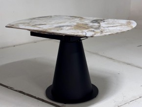 Стол TERAMO 135 GLOSS GRAND JADE SOLID CERAMIC, керамика, поворотн.механизм / Черный каркас, ®DISAUR в Озерске - ozersk.mebel24.online | фото 9
