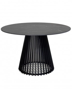 Стол TERNI 120 MATT BLACK MARBLE SOLID CERAMIC Черный мрамор матовый, керамика /Черн.каркас, ®DISAUR в Озерске - ozersk.mebel24.online | фото 3