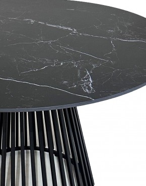 Стол TERNI 120 MATT BLACK MARBLE SOLID CERAMIC Черный мрамор матовый, керамика /Черн.каркас, ®DISAUR в Озерске - ozersk.mebel24.online | фото 4