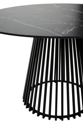 Стол TERNI 120 MATT BLACK MARBLE SOLID CERAMIC Черный мрамор матовый, керамика /Черн.каркас, ®DISAUR в Озерске - ozersk.mebel24.online | фото 5