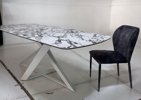Стол VICENZA 220 BULGARI WHITE, керамика / белый, ®DISAUR в Озерске - ozersk.mebel24.online | фото 4