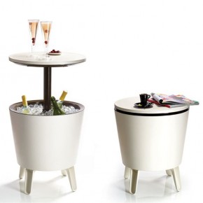 Столик-холодильник COOL BAR крем-шоколад в Озерске - ozersk.mebel24.online | фото 1