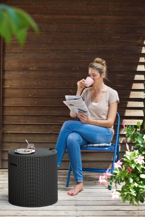 Столик-холодильник Кул-Стул (Cool stool) графит в Озерске - ozersk.mebel24.online | фото 1