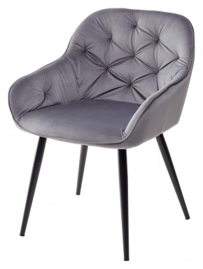 Стул BREEZE BLUVEL-14 GREY, велюр / черный каркас М-City в Озерске - ozersk.mebel24.online | фото 1