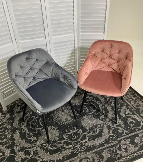 Стул BREEZE BLUVEL-14 GREY, велюр / черный каркас М-City в Озерске - ozersk.mebel24.online | фото 3