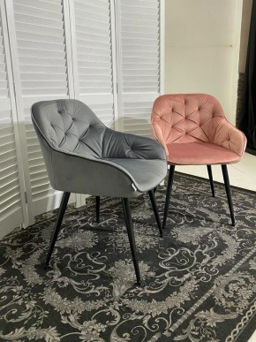 Стул BREEZE BLUVEL-14 GREY, велюр / черный каркас М-City в Озерске - ozersk.mebel24.online | фото 4