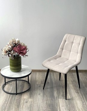 Стул CHIC HE622-01/ HE622-05 топленое молоко, ткань/ черный каркас М-City в Озерске - ozersk.mebel24.online | фото 3