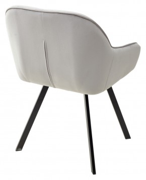 Стул GALE 360 град. поворот. BLUVEL-03 LIGHT GREY, велюр/ черный каркас, М-City в Озерске - ozersk.mebel24.online | фото 4