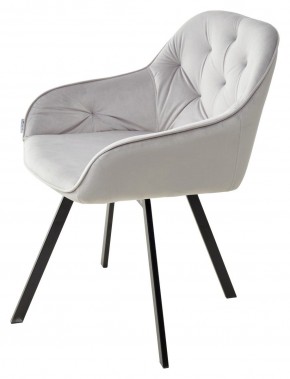 Стул GALE 360 град. поворот. BLUVEL-03 LIGHT GREY, велюр/ черный каркас, М-City в Озерске - ozersk.mebel24.online | фото 5
