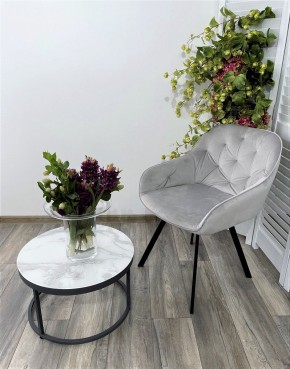 Стул GALE 360 град. поворот. BLUVEL-03 LIGHT GREY, велюр/ черный каркас, М-City в Озерске - ozersk.mebel24.online | фото 6