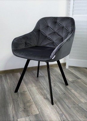 Стул GALE 360 град. поворот. BLUVEL-14 GREY, велюр/ черный каркас, М-City в Озерске - ozersk.mebel24.online | фото 6