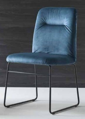 Стул GRETA CB/1904 MET.P15 MATT BLACK/ VENICE S0J OCEAN BLUE в Озерске - ozersk.mebel24.online | фото