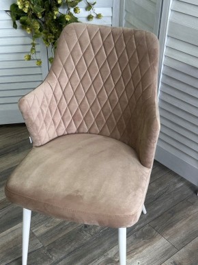 Стул HERMAN 360 град. БЕЖЕВЫЙ #5, велюр / белый каркас М-City в Озерске - ozersk.mebel24.online | фото 5