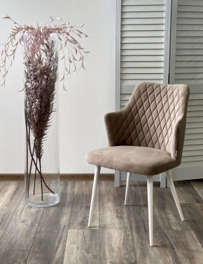 Стул HERMAN 360 град. ЛАТТЕ #25, велюр / белый каркас М-City в Озерске - ozersk.mebel24.online | фото 2
