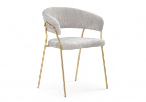 Стул на металлокаркасе Kamelia 1 light gray fabric / gold в Озерске - ozersk.mebel24.online | фото