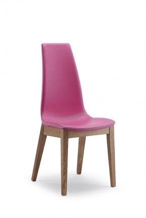 СТУЛ  SELLY, ASH WALNUT 167/ SOFT PIENO FIORE 275 FUSSIA с черн.строчкой в Озерске - ozersk.mebel24.online | фото