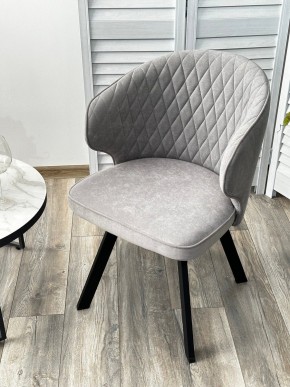 Стул SKAT 360 град. поворот. B22 Серый, велюр / черный каркас, М-City в Озерске - ozersk.mebel24.online | фото 3
