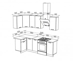 ТЕХНО Кухонный гарнитур угловой 1,8х1,1 м Компоновка №6 в Озерске - ozersk.mebel24.online | фото 6