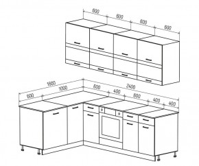 ТЕХНО Кухонный гарнитур угловой 2,4х1,6 м Компоновка №4 в Озерске - ozersk.mebel24.online | фото 4