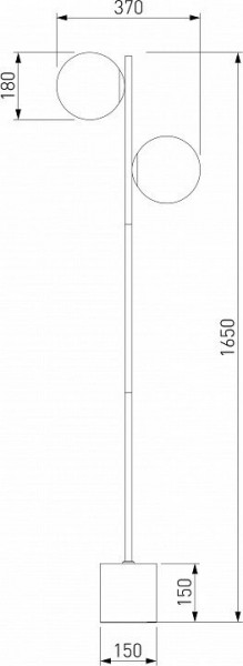 Торшер Eurosvet Marbella 01158/2 черный в Озерске - ozersk.mebel24.online | фото 3